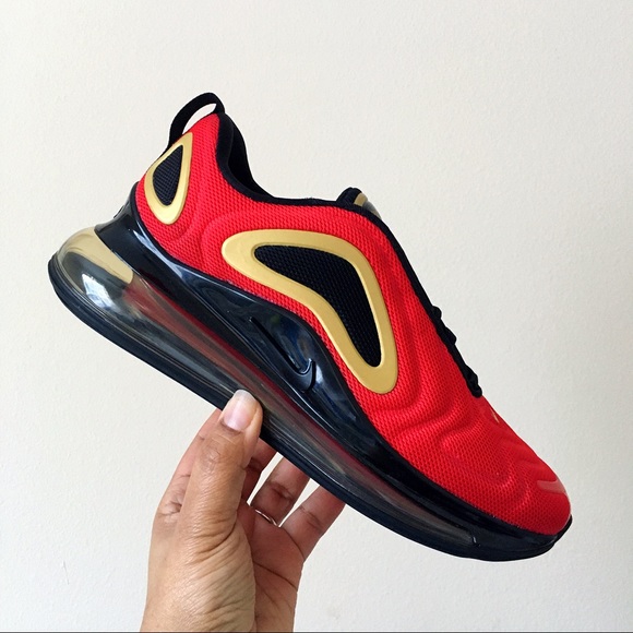 red and gold air max 720